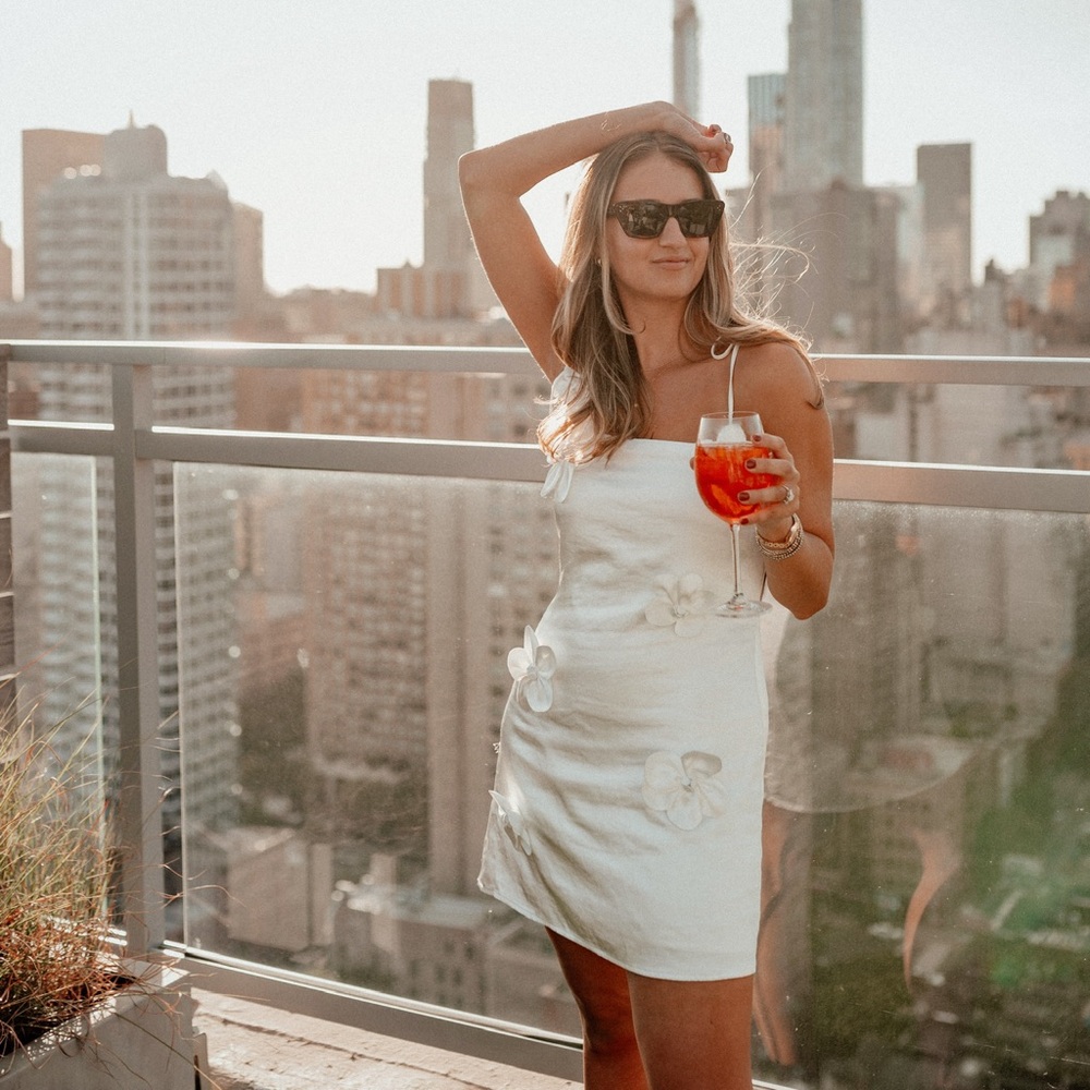 Astr White Midi Dress